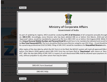 Tablet Screenshot of mca.gov.in